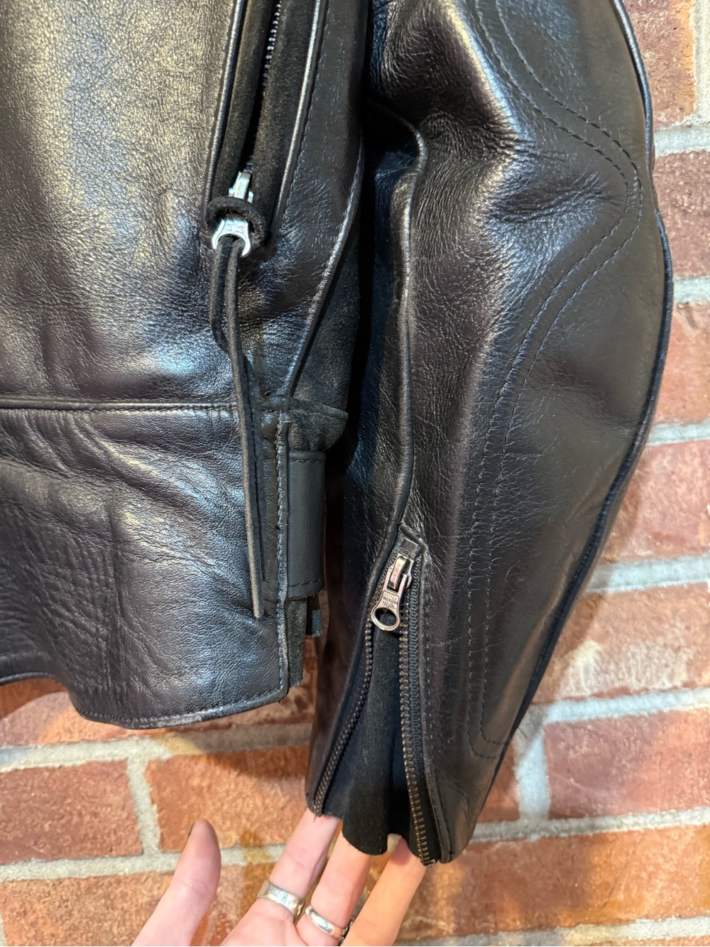 Vanson Cobra leather motorcycle vent jacket size 10 - Picture 6 of 13